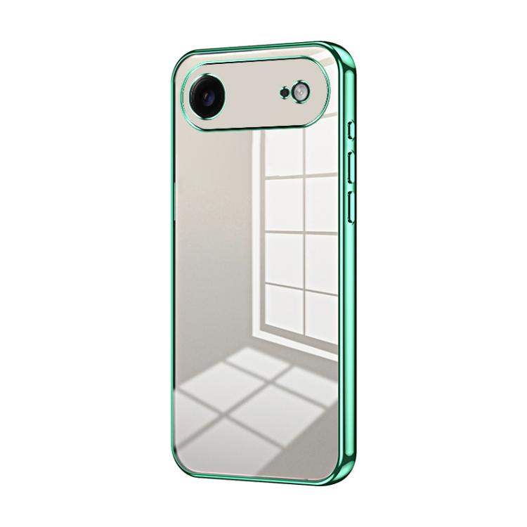 Transparentes Plating Fine Hole Handyhülle, Für iPhone 17e / 16e, Für iPhone 17 Pro Max, Für iPhone 17 Pro, Für iPhone 17, Für iPhone Air, Für iPhone 16 Pro Max