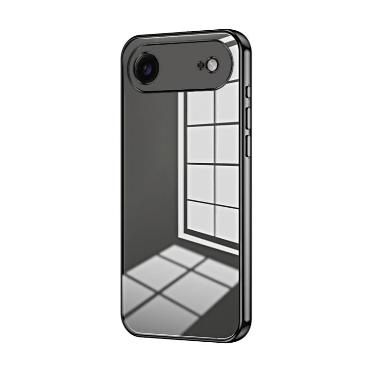 Transparentes Plating Fine Hole Handyhülle, Für iPhone 17e / 16e, Für iPhone 17 Pro Max, Für iPhone 17 Pro, Für iPhone 17, Für iPhone Air, Für iPhone 16 Pro Max