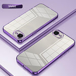 Transparentes Plating Fine Hole Handyhülle, Für iPhone 17e / 16e, Für iPhone 17 Pro Max, Für iPhone 17 Pro, Für iPhone 17, Für iPhone Air, Für iPhone 16 Pro Max