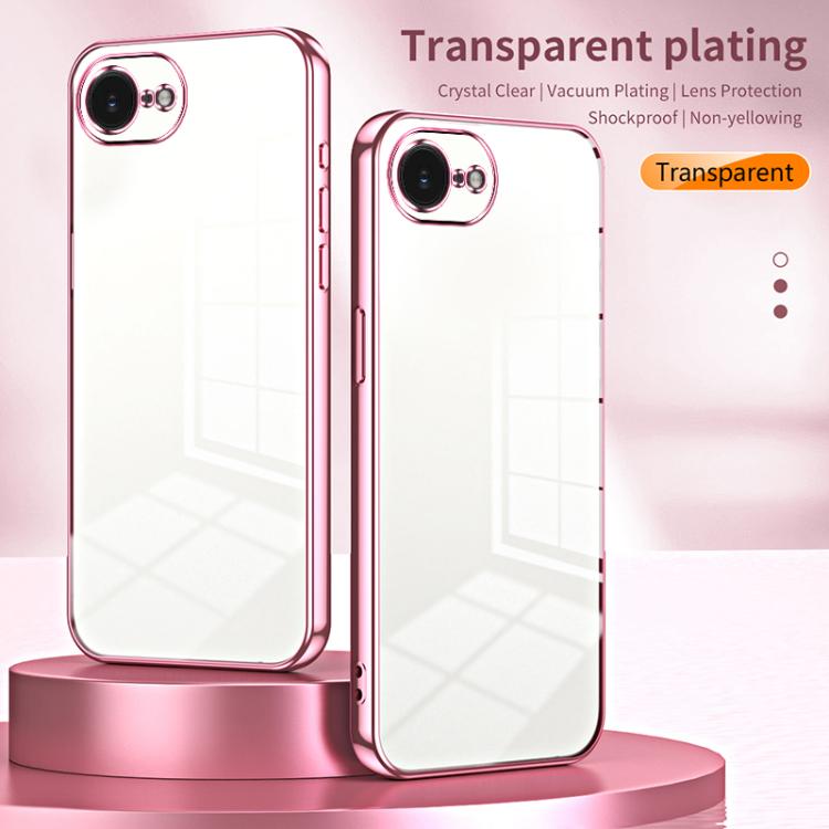 Transparentes Plating Fine Hole Handyhülle, Für iPhone 17e / 16e, Für iPhone 17 Pro Max, Für iPhone 17 Pro, Für iPhone 17, Für iPhone Air, Für iPhone 16 Pro Max