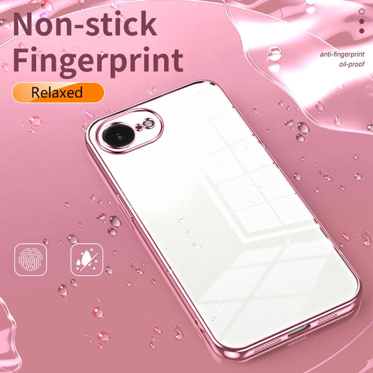 Transparentes Plating Fine Hole Handyhülle, Für iPhone 17e / 16e, Für iPhone 17 Pro Max, Für iPhone 17 Pro, Für iPhone 17, Für iPhone Air, Für iPhone 16 Pro Max