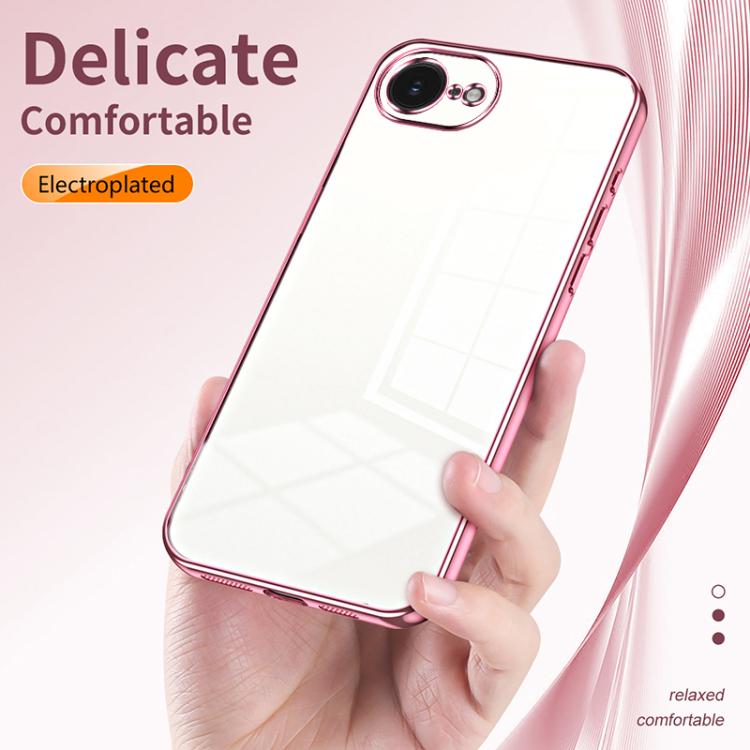 Transparentes Plating Fine Hole Handyhülle, Für iPhone 17e / 16e, Für iPhone 17 Pro Max, Für iPhone 17 Pro, Für iPhone 17, Für iPhone Air, Für iPhone 16 Pro Max