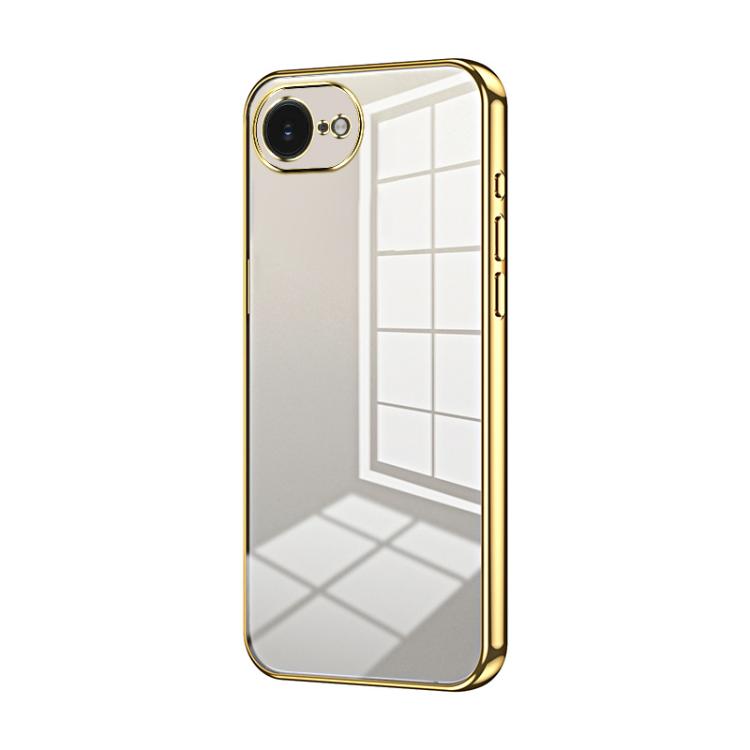 Transparentes Plating Fine Hole Handyhülle, Für iPhone 17e / 16e, Für iPhone 17 Pro Max, Für iPhone 17 Pro, Für iPhone 17, Für iPhone Air, Für iPhone 16 Pro Max