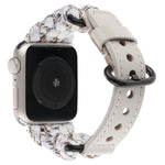 Uhrenarmband aus echtem Paracord-Leder, für Apple Watch 42 mm und 38 mm