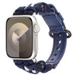 Uhrenarmband aus echtem Paracord-Leder, für Apple Watch 42 mm und 38 mm