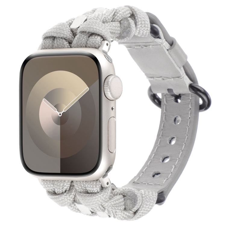 Uhrenarmband aus echtem Paracord-Leder, für Apple Watch 42 mm und 38 mm