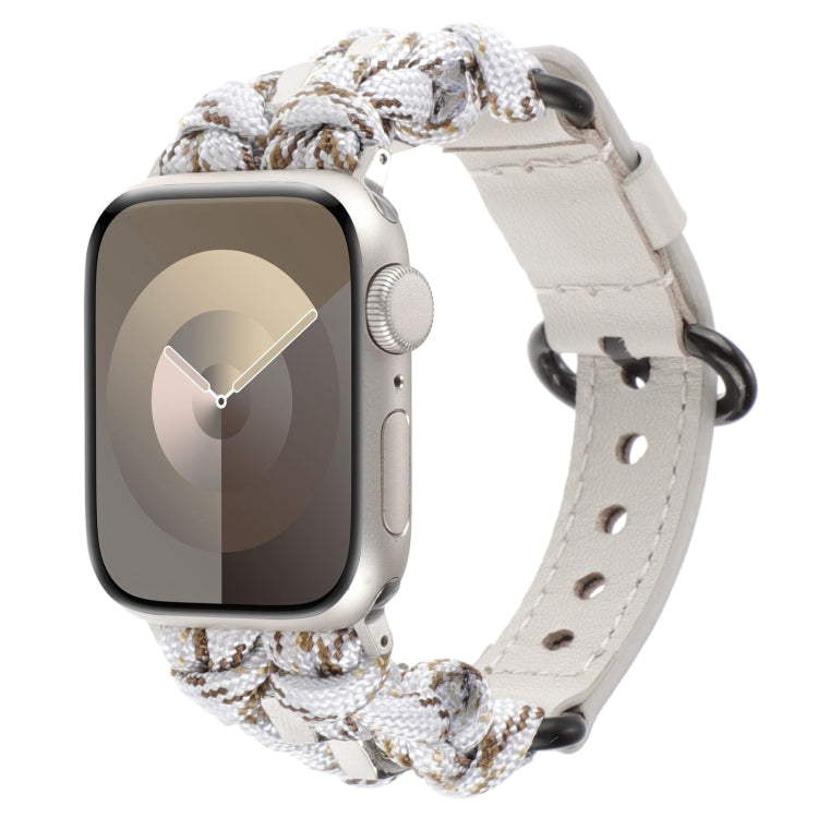 Uhrenarmband aus echtem Paracord-Leder, für Apple Watch 42 mm und 38 mm