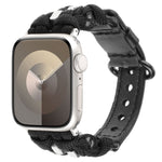 Uhrenarmband aus echtem Paracord-Leder, für Apple Watch 42 mm und 38 mm