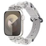 Uhrenarmband aus echtem Paracord-Leder, für Apple Watch 42 mm und 38 mm