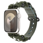 Uhrenarmband aus echtem Paracord-Leder, für Apple Watch 42 mm und 38 mm