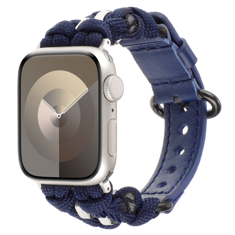 Uhrenarmband aus echtem Paracord-Leder, für Apple Watch 42 mm und 38 mm