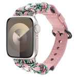 Uhrenarmband aus echtem Paracord-Leder, für Apple Watch 42 mm und 38 mm