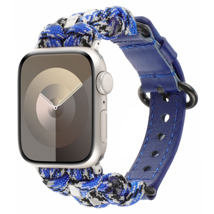 Uhrenarmband aus echtem Paracord-Leder, für Apple Watch 42 mm und 38 mm