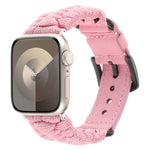 Schlichtes Uhrenarmband aus Paracord und echtem Leder, für Apple Watch 42 mm und 38 mm