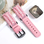 Schlichtes Uhrenarmband aus Paracord und echtem Leder, für Apple Watch 42 mm und 38 mm