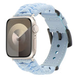 Schlichtes Uhrenarmband aus Paracord und echtem Leder, für Apple Watch 42 mm und 38 mm