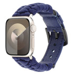 Schlichtes Uhrenarmband aus Paracord und echtem Leder, für Apple Watch 42 mm und 38 mm