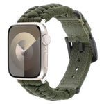 Schlichtes Uhrenarmband aus Paracord und echtem Leder, für Apple Watch 42 mm und 38 mm