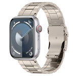 Sicherheitsschnalle Trapez Titan-Stahl-Uhrenarmband, für Apple Watch SE 2023 44mm, für Apple Watch SE 2023 40mm, für Apple Watch Ultra 2 49mm, für Apple Watch Series 9 45mm, für Apple Watch Series 9 41mm, für Apple Watch Ultra 49mm