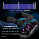 Smartwatch mit Bluetooth-Anruffunktion, Silikonarmband (5,1 cm), unterstützt Herzfrequenzmessung und nicht-invasive Blutzuckermessung. Erhältlich in Schwarz und Hellgelb.