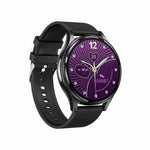 1,43 Zoll breite Smartwatch mit Bluetooth-Anruffunktion, EKG- und nicht-invasiver Blutzuckermessung, Silikonarmband Schwarz, Silikonarmband Hellgelb