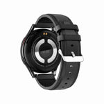 Smartwatch mit Bluetooth-Anruffunktion, Lederarmband (1,43 Zoll), EKG- und nicht-invasiver Blutzuckermessung, Lederarmband schwarz, Lederarmband braun