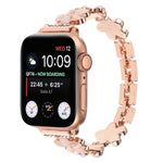 5-blättriges Blumen Zinklegierung Ketten Uhrenarmband, Für Apple Watch 42mm, Für Apple Watch 38mm