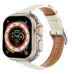 Schlankes Krokodilleder Uhrenarmband, Für Apple Watch SE 2023 44mm, Für Apple Watch SE 2023 40mm, Für Apple Watch Ultra 2 49mm, Für Apple Watch Series 9 45mm, Für Apple Watch Series 9 41mm, Für Apple Watch Ultra 49mm