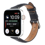 Schlankes Krokodilleder Uhrenarmband, Für Apple Watch Series 8 41mm, Für Apple Watch Series 8 45mm, Für Apple Watch SE 2022 40mm, Für Apple Watch SE 2022 44mm, Für Apple Watch Series 7 41mm, Für Apple Watch Series 7 45mm
