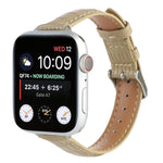 Schlankes Krokodilleder Uhrenarmband, Für Apple Watch Series 4 44mm, Für Apple Watch Series 4 40mm, Für Apple Watch Series 3 38mm, Für Apple Watch Series 3 42mm, Für Apple Watch Series 2 42mm, Für Apple Watch Series 2 38mm