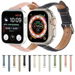 Slim Crocodile Leather Watch Band, For Apple Watch 42mm, For Apple Watch 38mm