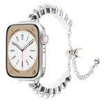 Perlenarmband Metallarmband, Für Apple Watch SE 2023 44mm, Für Apple Watch SE 2023 40mm, Für Apple Watch Ultra 2 49mm, Für Apple Watch Series 9 45mm, Für Apple Watch Series 9 41mm, Für Apple Watch Ultra 49mm, Für Apple Watch Series 8 41mm