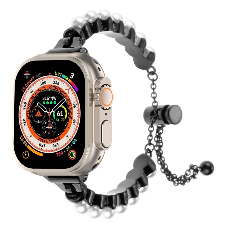 Perlenarmband Metallarmband, Für Apple Watch SE 2023 44mm, Für Apple Watch SE 2023 40mm, Für Apple Watch Ultra 2 49mm, Für Apple Watch Series 9 45mm, Für Apple Watch Series 9 41mm, Für Apple Watch Ultra 49mm, Für Apple Watch Series 8 41mm