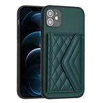 Rhombische Textur Kartenfach RFID Handyhülle mit langem Umhängeband, für iPhone 12 mini, für iPhone 11 Pro Max, für iPhone 11, für iPhone 11 Pro, für iPhone XS / X, für iPhone XR, für iPhone XS Max, für iPhone 8 Plus / 7 Plus