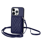 Rhombus-Textur Kartenhalter RFID Handyhülle mit langem Umhängeband, für iPhone 17 Pro Max, für iPhone 17 Pro, für iPhone 17, für iPhone Air, für iPhone 16 Pro Max, für iPhone 16 Pro, für iPhone 16 Plus, für iPhone 16