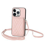 Rhombus-Textur Kartenhalter RFID Handyhülle mit langem Umhängeband, für iPhone 17 Pro Max, für iPhone 17 Pro, für iPhone 17, für iPhone Air, für iPhone 16 Pro Max, für iPhone 16 Pro, für iPhone 16 Plus, für iPhone 16