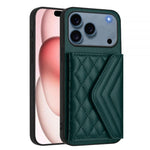 Rhombus-Textur Kartenhalter RFID Handyhülle mit langem Umhängeband, für iPhone 17 Pro Max, für iPhone 17 Pro, für iPhone 17, für iPhone Air, für iPhone 16 Pro Max, für iPhone 16 Pro, für iPhone 16 Plus, für iPhone 16
