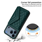 Rhombus-Textur Kartenhalter RFID Handyhülle mit langem Umhängeband, für iPhone 17 Pro Max, für iPhone 17 Pro, für iPhone 17, für iPhone Air, für iPhone 16 Pro Max, für iPhone 16 Pro, für iPhone 16 Plus, für iPhone 16