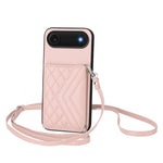 Rhombus-Textur Kartenhalter RFID Handyhülle mit langem Umhängeband, für iPhone 17 Pro Max, für iPhone 17 Pro, für iPhone 17, für iPhone Air, für iPhone 16 Pro Max, für iPhone 16 Pro, für iPhone 16 Plus, für iPhone 16