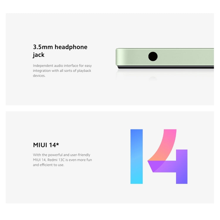 Xiaomi Redmi 13C 5G, 6,74 Zoll MIUI 14, MediaTek Dimensity 6100+ Octa-Core 2,2 GHz, NFC, Netzwerk: 5G, unterstützt Google Play nicht, 4 GB + 128 GB, 6 GB + 128 GB, 8 GB + 256 GB