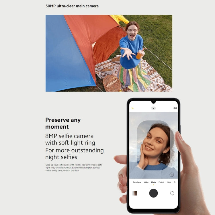 Xiaomi Redmi 13C 5G, 6,74 Zoll MIUI 14, MediaTek Dimensity 6100+ Octa-Core 2,2 GHz, NFC, Netzwerk: 5G, unterstützt Google Play nicht, 4 GB + 128 GB, 6 GB + 128 GB, 8 GB + 256 GB