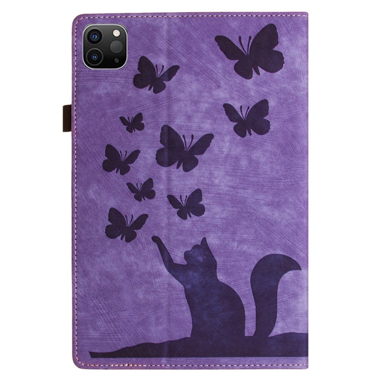Butterfly Cat Embossing Leather Tablet Case, For iPad Air 13 2026 / 2025 / 2024, For iPad Air 11 2026 / 2025 / 2024, For iPad Pro 13 2025 / 2024, For iPad Pro 11 2025 / 2024, For iPad mini 2024 / 2021