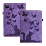 Butterfly Cat Embossing Leather Tablet Case, For iPad Air 13 2026 / 2025 / 2024, For iPad Air 11 2026 / 2025 / 2024, For iPad Pro 13 2025 / 2024, For iPad Pro 11 2025 / 2024, For iPad mini 2024 / 2021