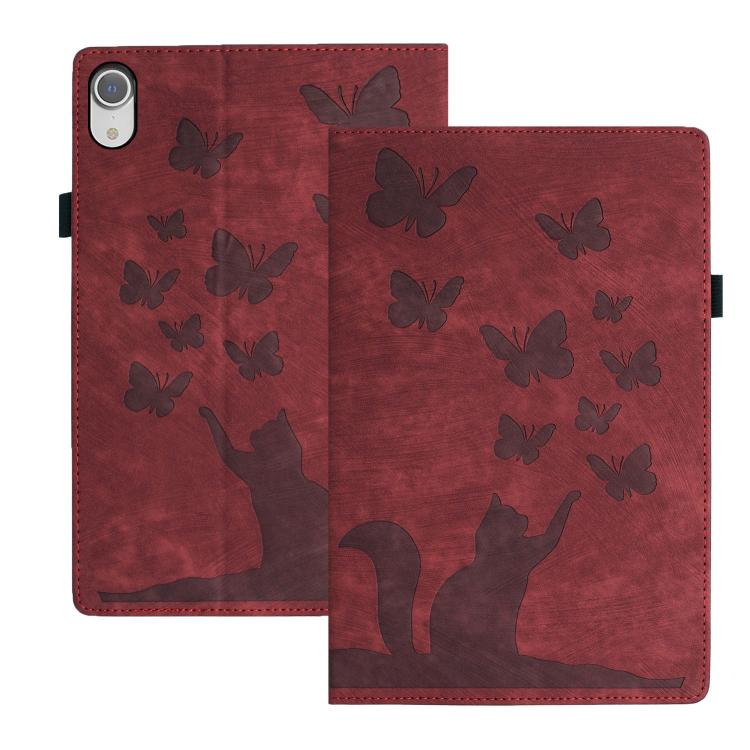 Butterfly Cat Embossing Leather Tablet Case, For iPad Air 13 2026 / 2025 / 2024, For iPad Air 11 2026 / 2025 / 2024, For iPad Pro 13 2025 / 2024, For iPad Pro 11 2025 / 2024, For iPad mini 2024 / 2021