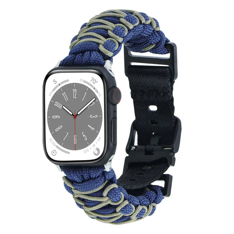 Doppellagiges geflochtenes Paracord-Uhrenarmband mit Schnalle