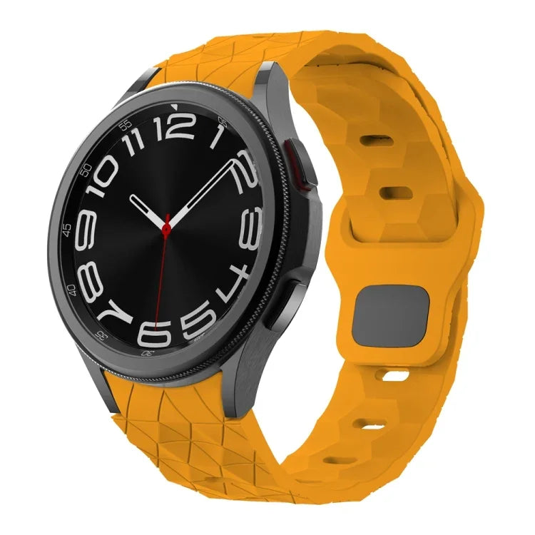 Silikon-Uhrenarmband mit Fußballmuster und umgekehrter Schnalle, für Samsung Galaxy Watch 6 / 6 Classic