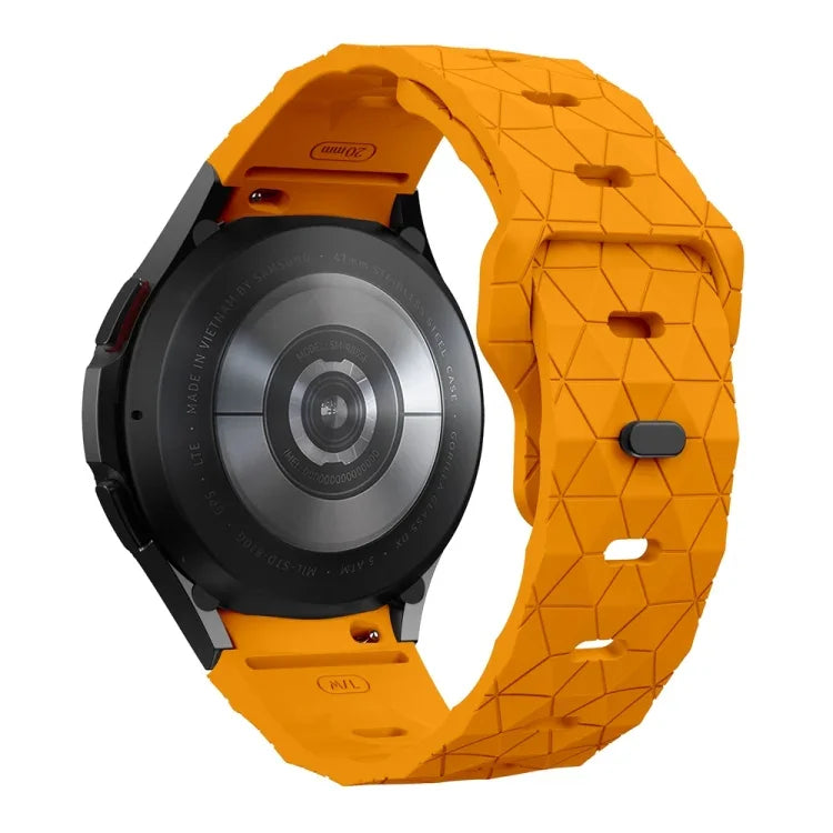 Silikon-Uhrenarmband mit Fußballmuster und umgekehrter Schnalle, für Samsung Galaxy Watch 6 / 6 Classic