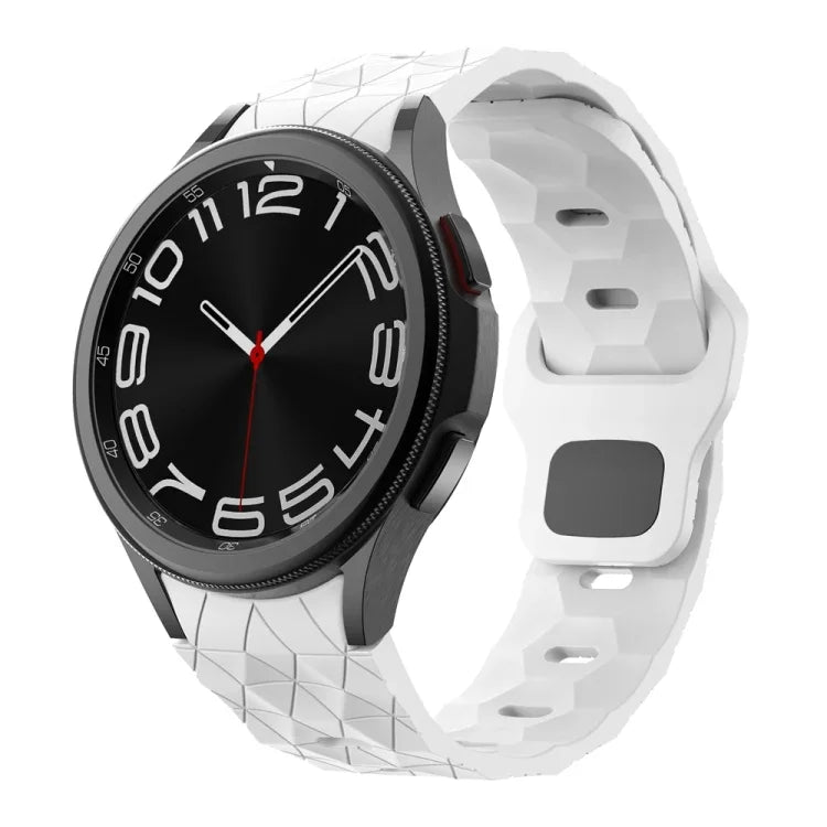 Silikon-Uhrenarmband mit Fußballmuster und umgekehrter Schnalle, für Samsung Galaxy Watch 6 / 6 Classic