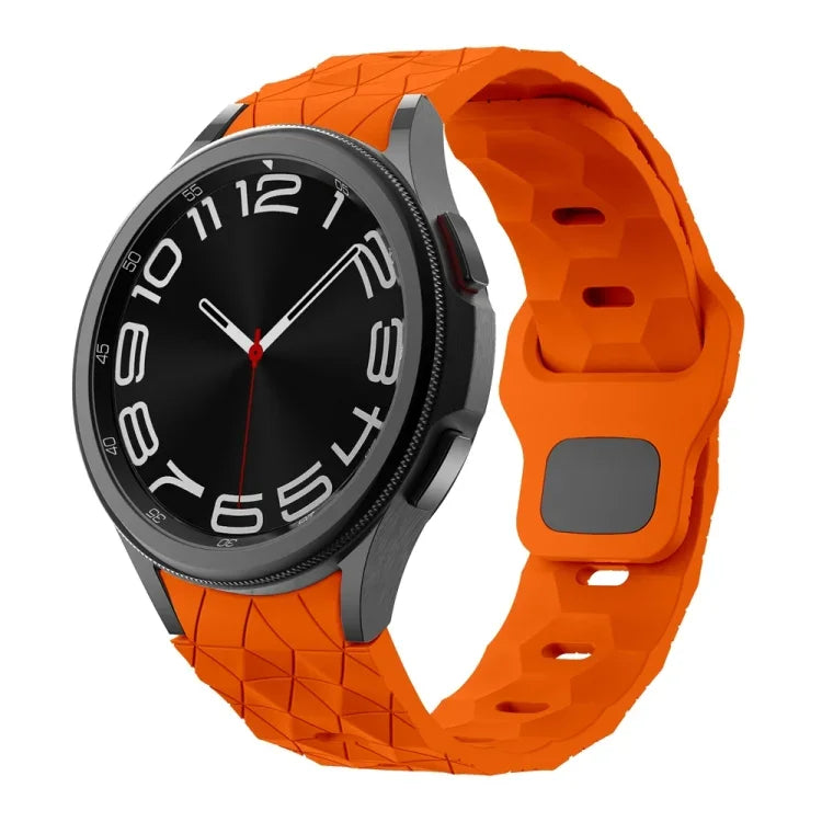 Silikon-Uhrenarmband mit Fußballmuster und umgekehrter Schnalle, für Samsung Galaxy Watch 6 / 6 Classic