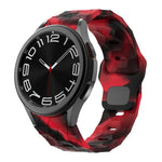 Silikon-Uhrenarmband mit Fußballmuster und umgekehrter Schnalle, für Samsung Galaxy Watch 6 / 6 Classic